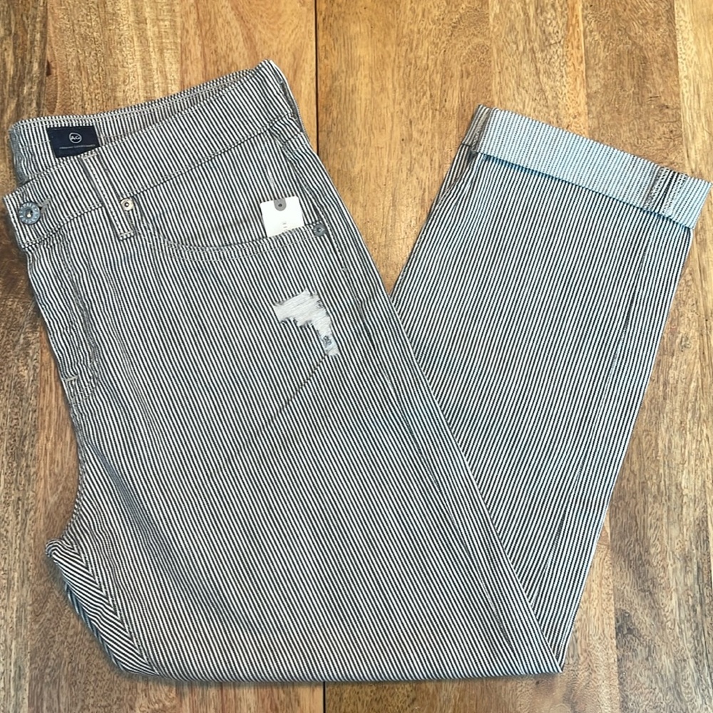 AG Adriano Goldschmied Ex-Boyfriend Slim Denim in Stripe